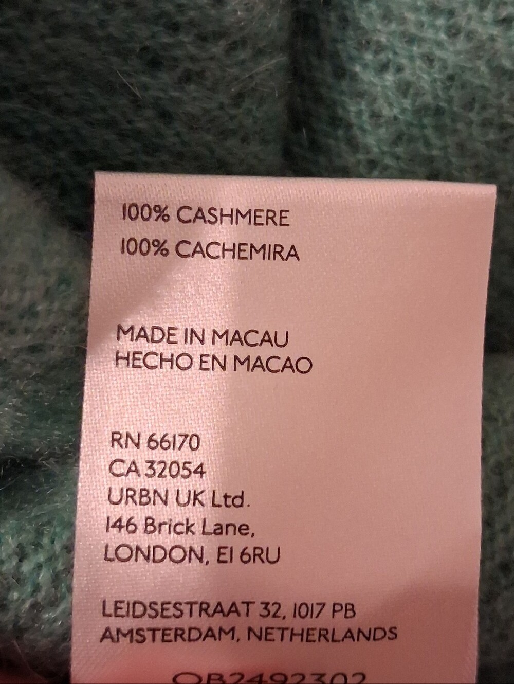 We The Free North Street Cashmere Top Size Small Venetian Green Luxury - Picture 13 of 14